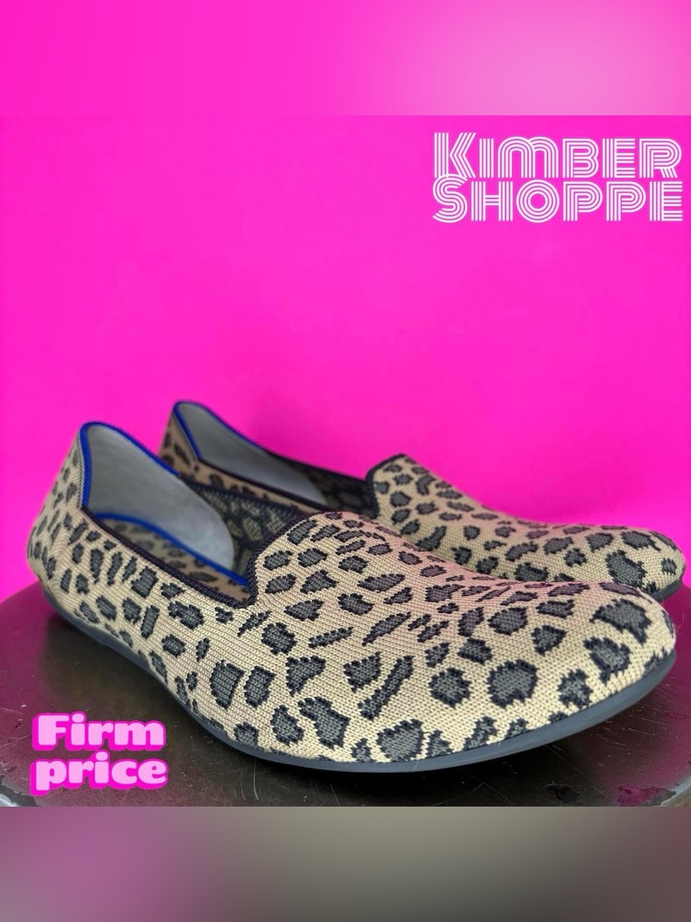 Rothy's The Flat Leopard Print Knit Ballet Flat US 9 UK 6.5